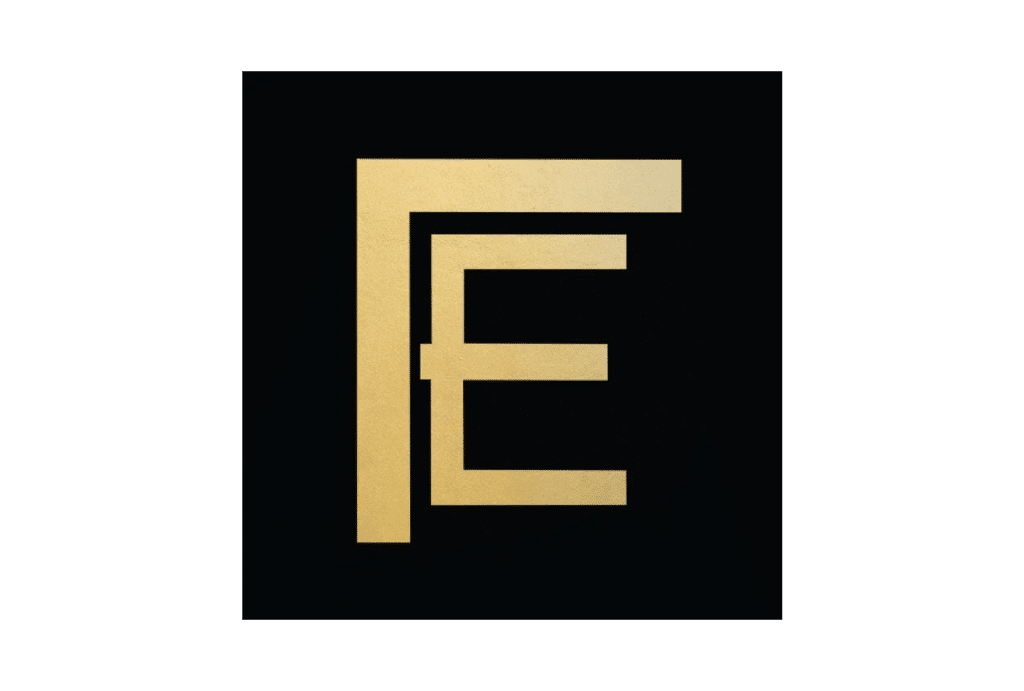Logo ERWAN FIQUET noir et or