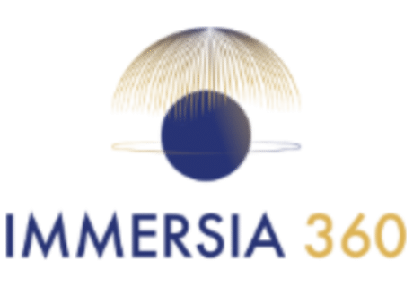 Logo IMMERSIA 360 bleu et or