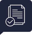 Pictogramme document bleu et blanc.