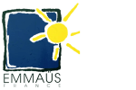 Logo EMMAUS FRANCE bleu, noir et jaune